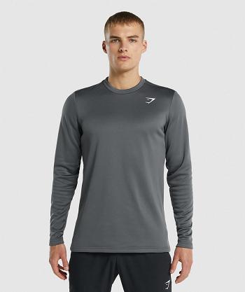 Correr Con Capucha Gymshark Arrival Crew Sweatshirt Hombre Gris | CO 3688JPQ